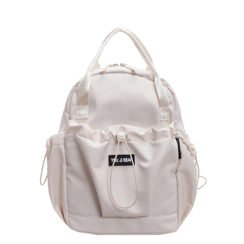 Nylon Backpack Lightweight Commuter Backpack Solid Color Tote