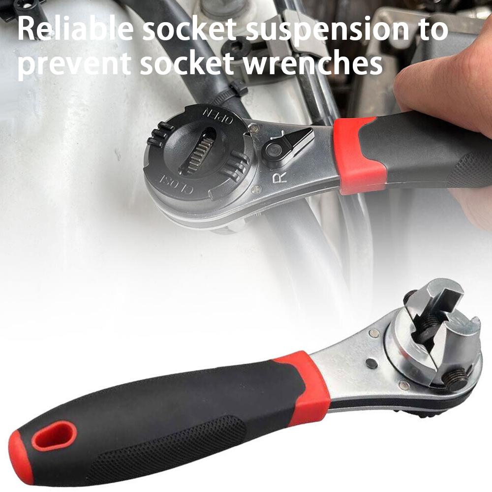 6-22mm Adjustable Ratchet Wrench Rust Corrosion Protection Universal Socket Wrench Car Repair Hand Tool