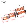 1Pair Miniature Park Seat Miniature Bench Chair Figurine DollHouse Furniture Accessories Bonsai Home Decor Fairy Garden Ornament