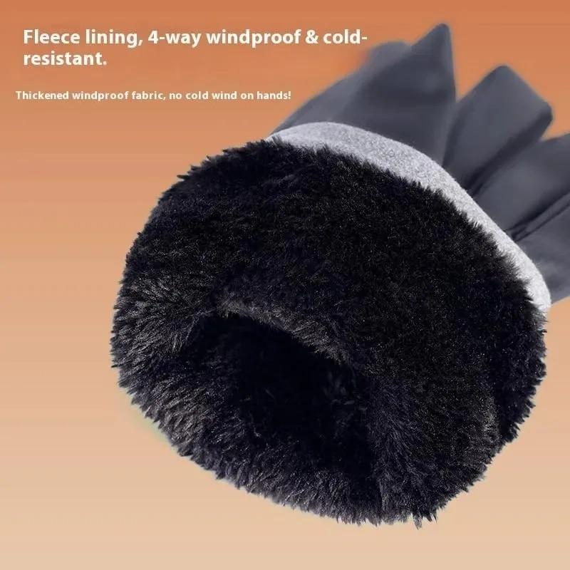 Touch Screen Winter Gloves for Men Outdoor Cycling Sports Running Motorcycle Ski Fleece Non Slip Full Fingers Warm Gloves