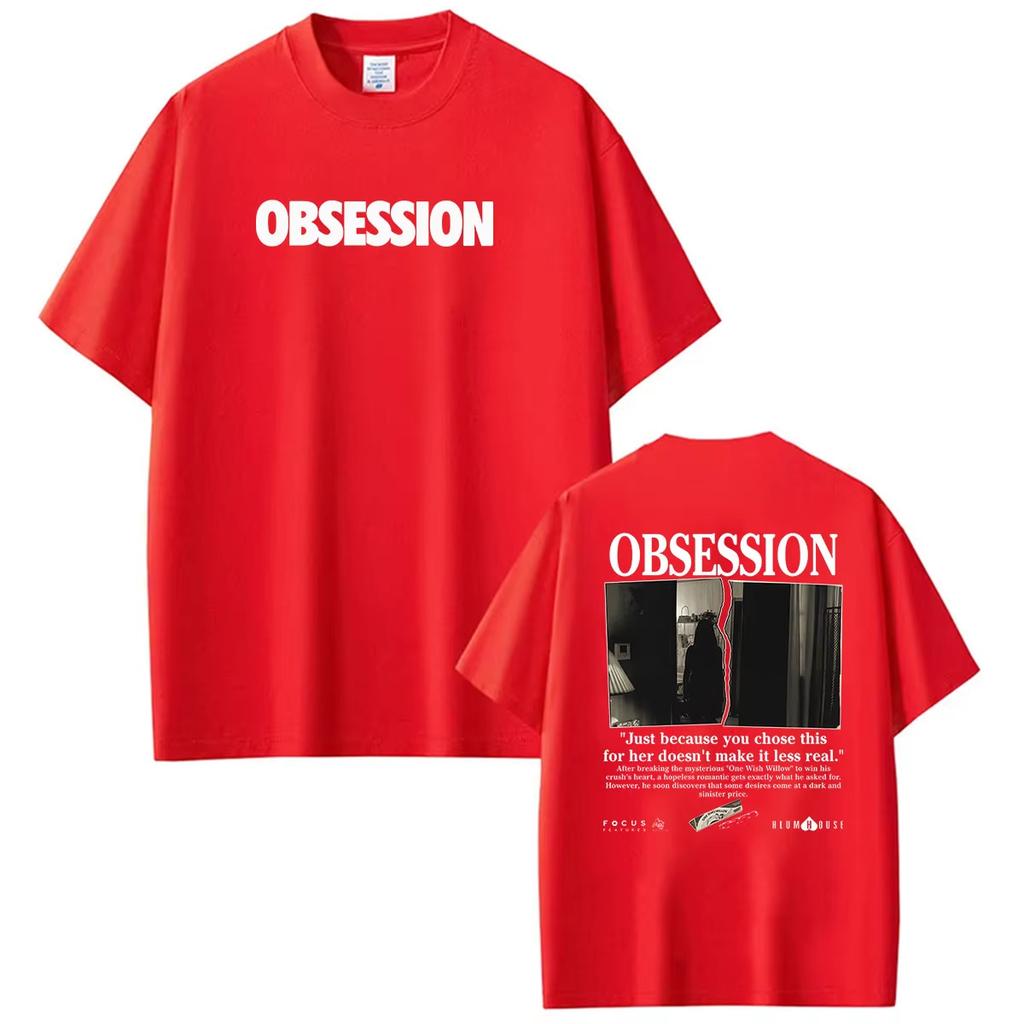 Obsession Horror Movie 2026 Graphic T Shirt Men Women Vintage O-Neck Oversized Cotton T-shirts Lightweight & Breathable for Cool Summer Outfits