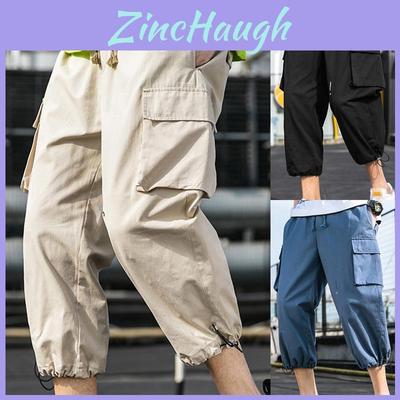 Entspannte Herren Capri-Shorts mit verstellbaren Knöcheln für Freizeit und Strandmode