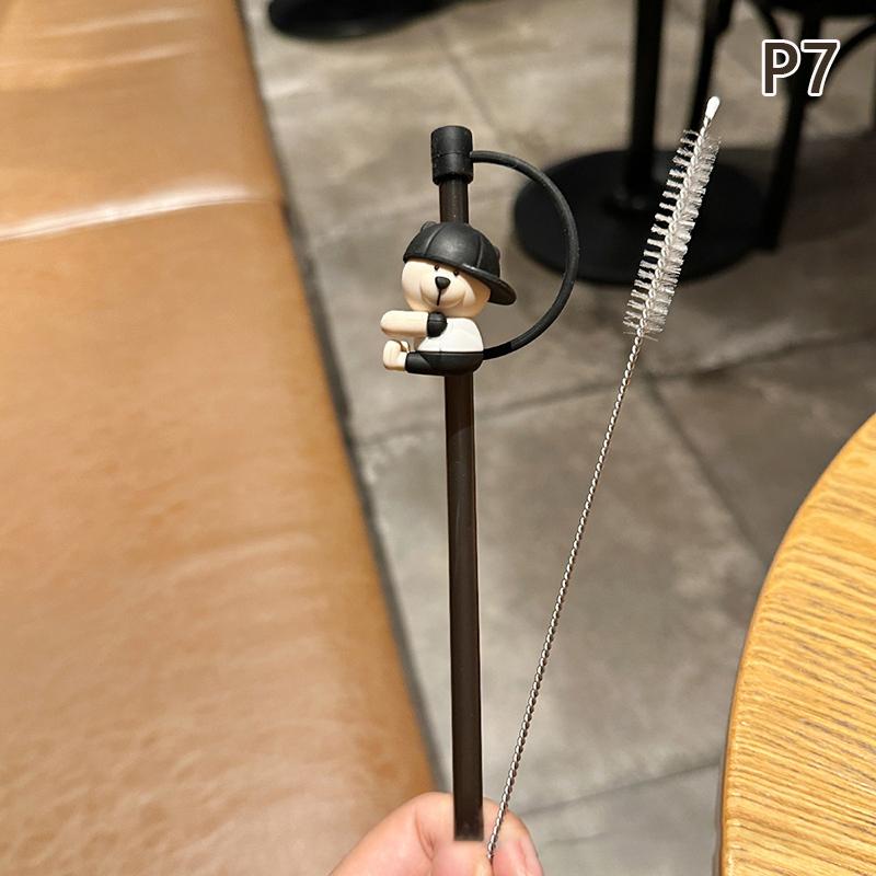 1Pc Silicone Straw Plug For Water Glass Bottle Flower Shape Drinking Dust Cap Straw Tips Cover Cup Accessories For 6-8Mm Straws