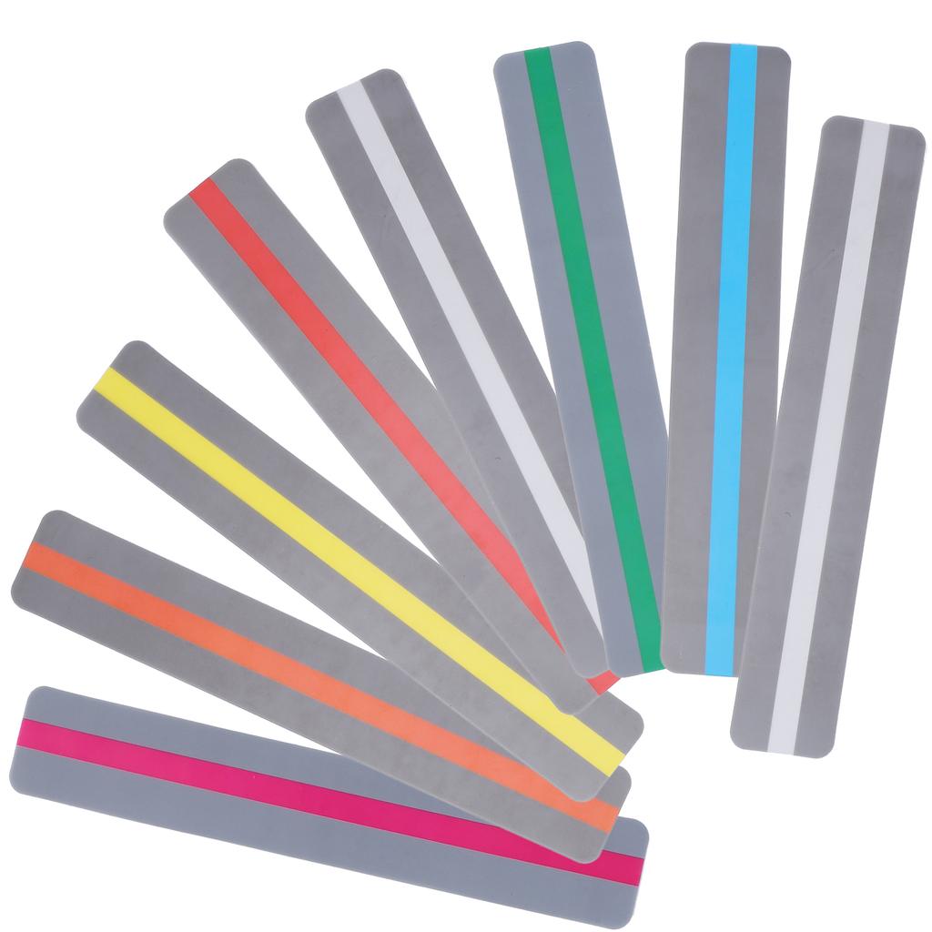 8Pcs Reading Strips Guided Highlight Colored Overlays Bookmark Plastic Tool Small