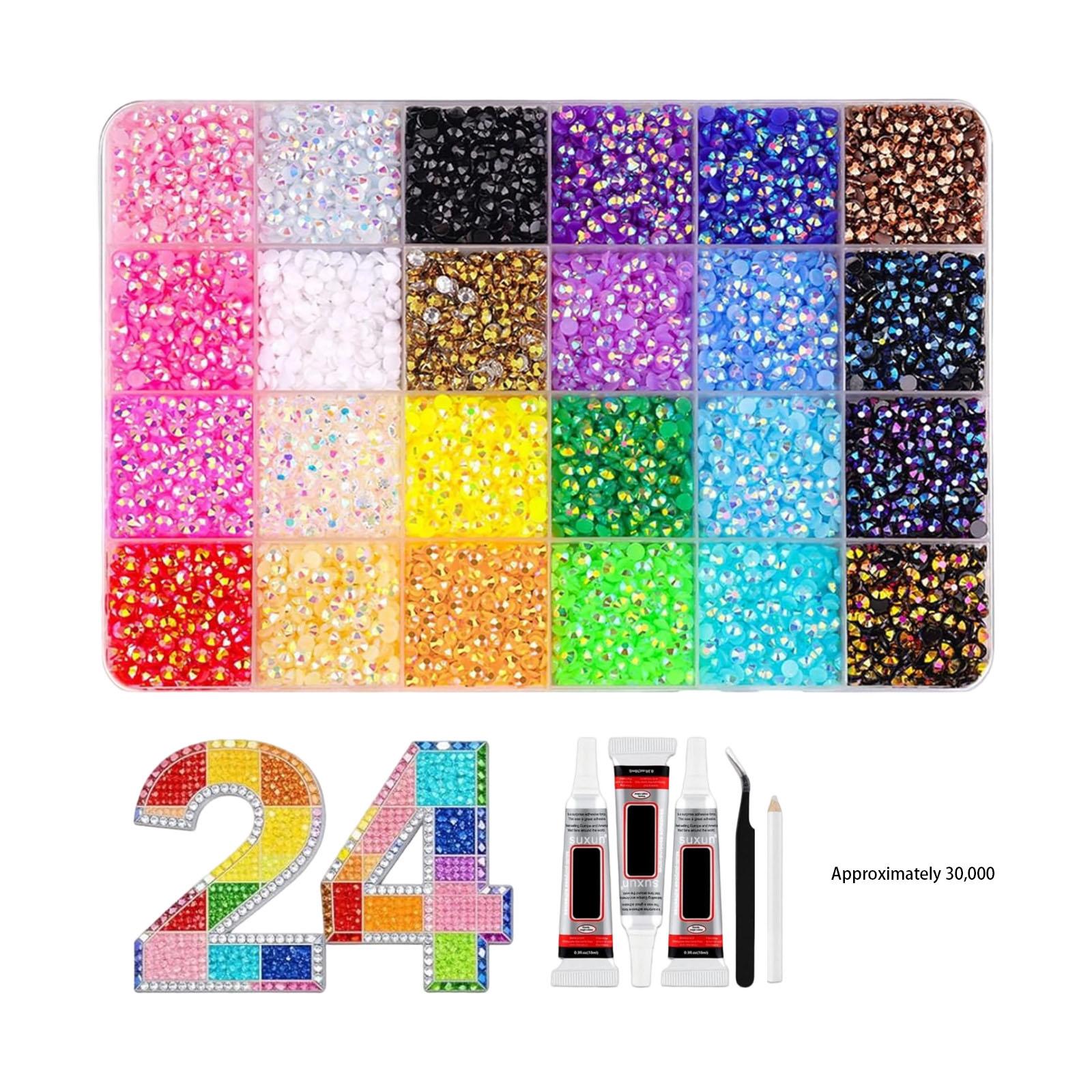 

24-compartment Mixed Resin Imitation Pearl Accessory Set 30ml One Size