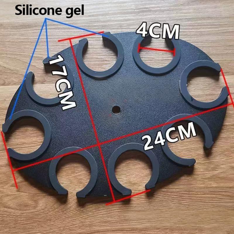Desktop Microphone Stand Holder With 8 Slots For Secure Storage And Easy Organization Of Multiple Mics