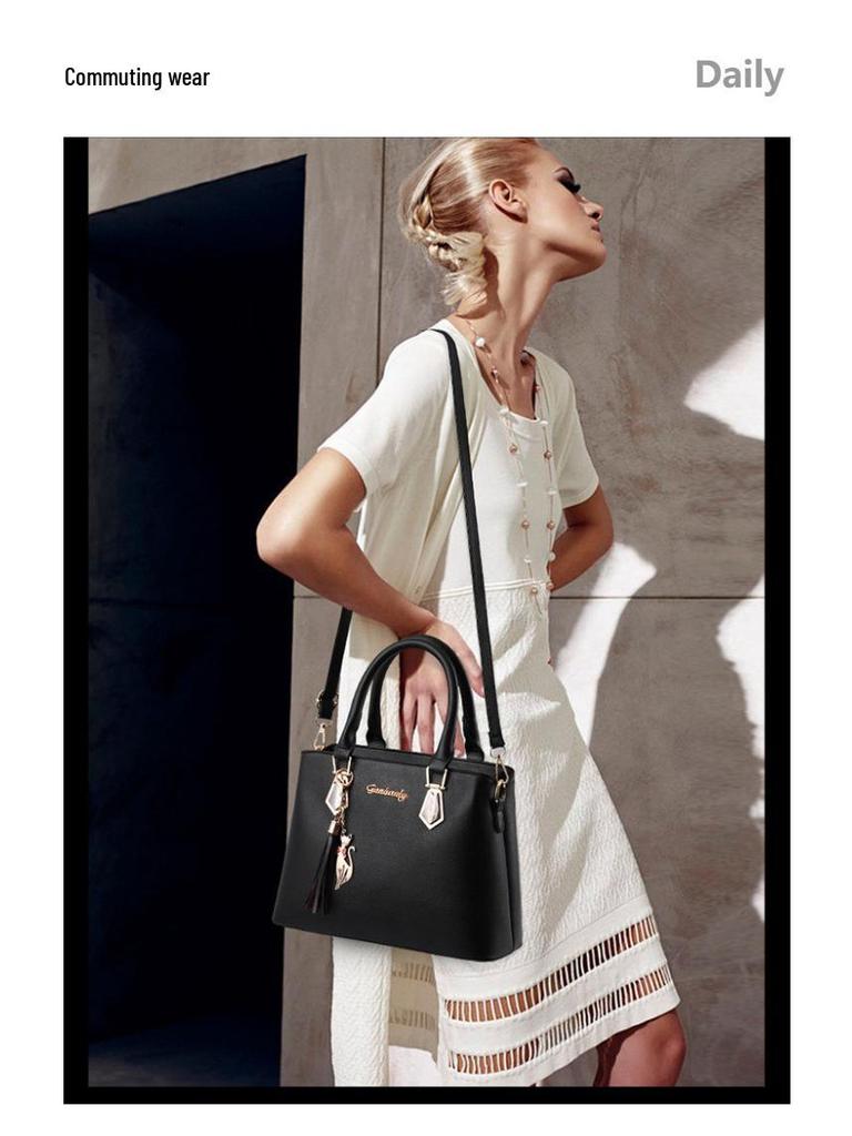 Large Capacity PU Shoulder & Crossbody Bag for Moms