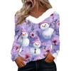 Long Sleeve Shirts For Women Cute Tops Christmas Prints Tees Blouses Casual Plus Size Basic Tops Pullover