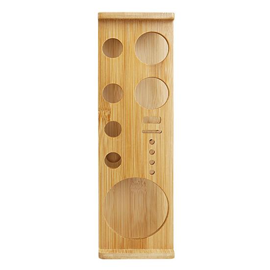 Bartender Tool Kit Holder Cocktail Shaker Set Holder Large Capacity Versatile Multipurpose Wooden Bartending