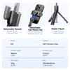 Selfie Stick Tripod with Detachable Bluetooth Remote, 360° Rotation,Extendable Pole, Fill Light Option, for Android Phone