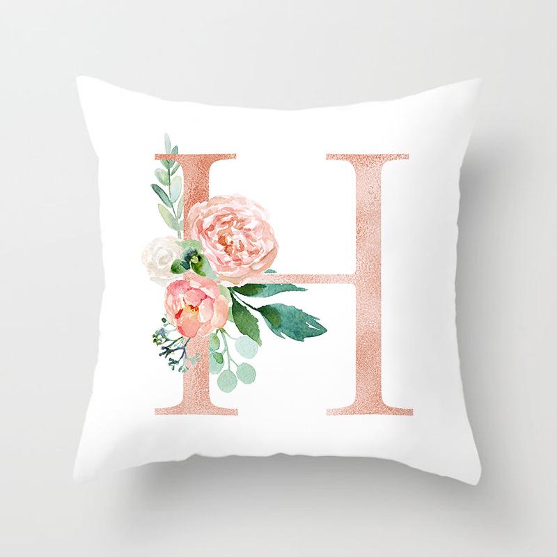 New Fashion 26 English Letter Pattern Cushion Cover Home Fabric Sofa Modern Style Pillow Cover