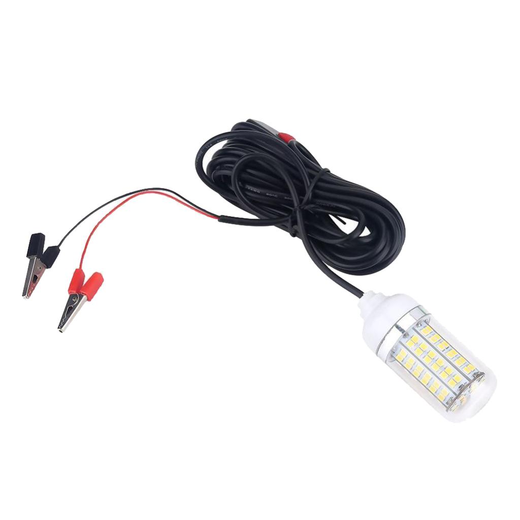 2x 12V 108 LEDs Submersible Fishing Light Underwater Fish Lamp with 5m Cord And Boat