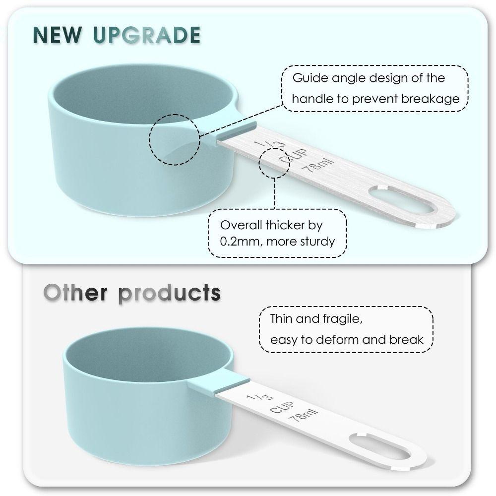 10PCS Plastic Measuring Spoons Set Stackable Measuring Cup and Spoon Set  Household Kitchen