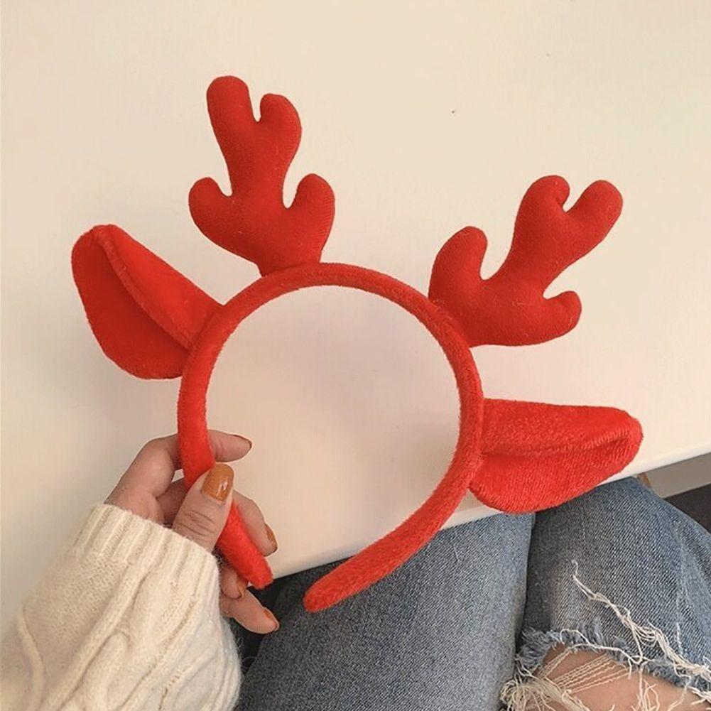 Face Cloth Female Christmas Korean Style Head Hoop Antler Headband Hair Accessories Women Hair Band