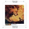 New Arrival 5D DIY Full Circle Diamond Painting "Lion and Fox" Embroidery Cross Stitch Home Decor Gift