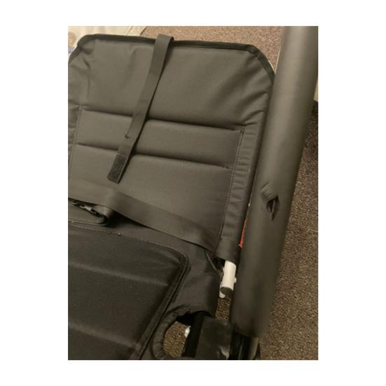 Folding Wheelchair Lightweight Portable Transit Travel Chair Ergonomic Design Wheelchair with Adjustable Safety Strap Carbon Steel Frame PU Wheels