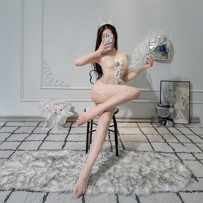 Sexy lingerie sexy suspender one-piece mesh stockings open crotch free passion temptation hot flirting bed set