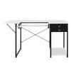 Sewing Table, Multipurpose Sewing Machine Table with Drawers, Foldable Side Shelf, Adjustable Shelf, Steel Legs, Computer Desk for Home, Fashion