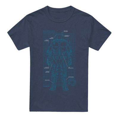 Camiseta Heather Esquemática Robocop Unissex Adulto