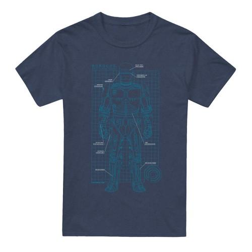 Robocop Unisex Adult Schematic Heather T-Shirt