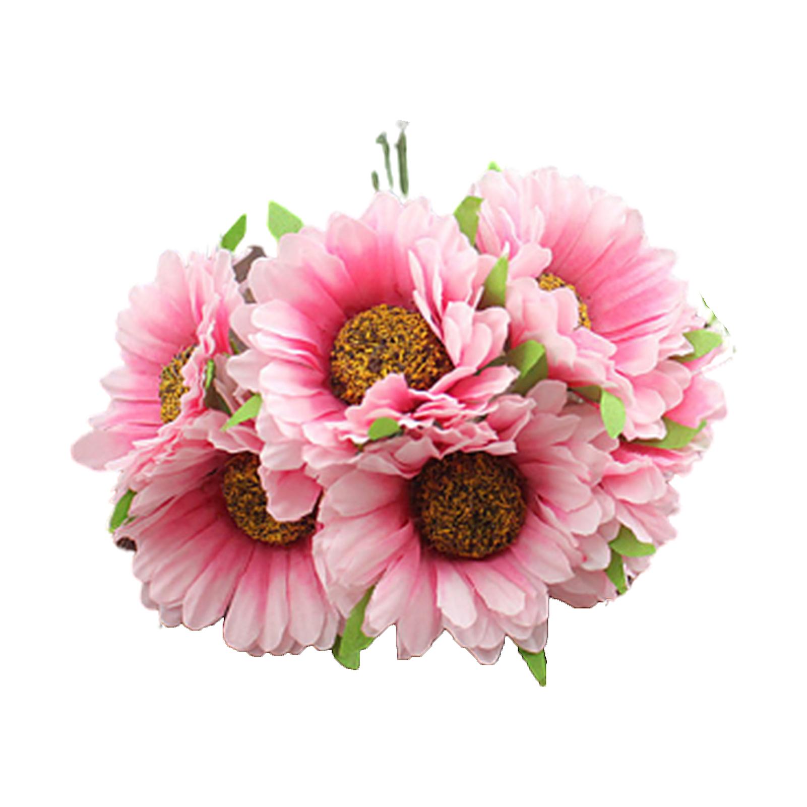 

HOW-E Искусственный цветок без запаха, инструмент для изготовления венков, ткань, искусственная хризантема для реквизита для фото розовый