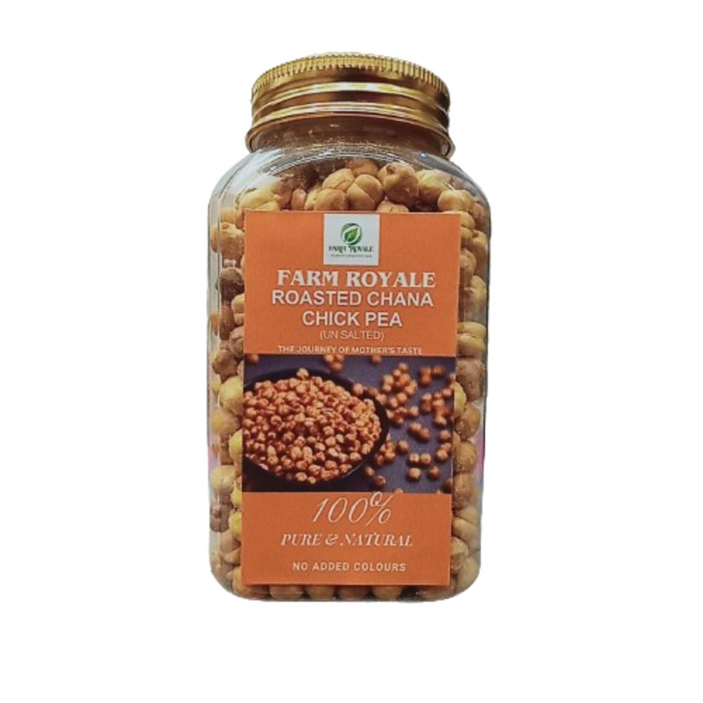 Farm Royale Roasted Chickpeas 175g | Roasted Chana | Crunchy Healthy Snack | Natural & Farm Fresh