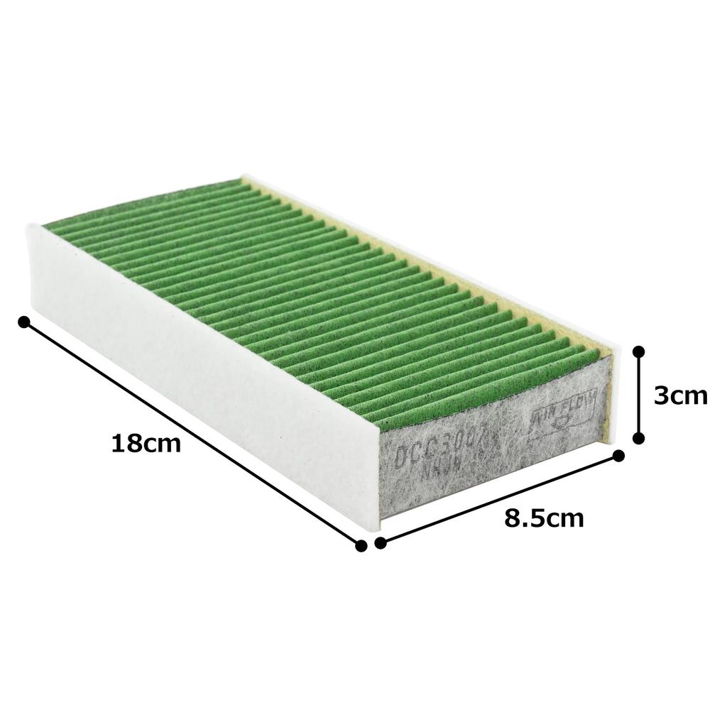 DENSO Car Air Conditioner Clean Air Filter DCC3007 High Dust Deodorizing Compatibility Confirmation Filter, (014535-1640), Removal, PM2.5 Protection,