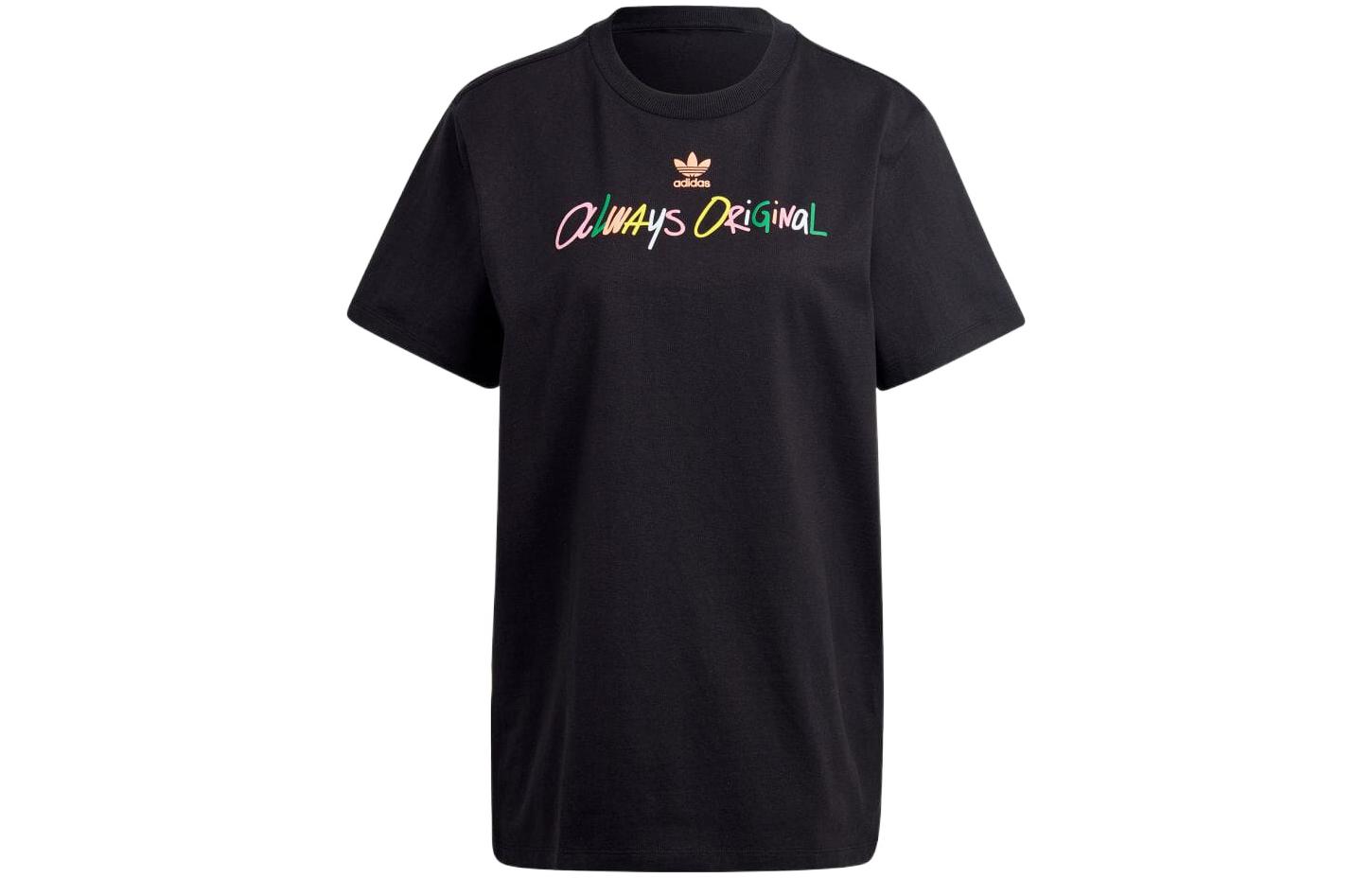 Adidas Originals Drop Shoulder Sleeve T Shirt Women s Black HK5074 32