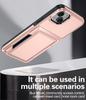 For iPhone 15 Cases Card Slot TPU+PC Kickstand Phone Case