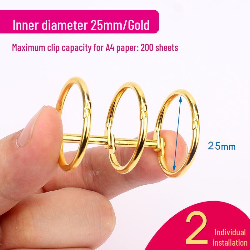 Six-Hole Metal Binder Rings - Multi-Hole Loose Leaf Binding Clip