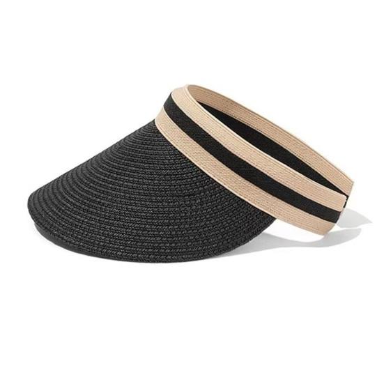 Summer Foldable Sun Hat, Breathable Braided Straw Hat, Portable UV Protection Hat for Beach Travel Hiking