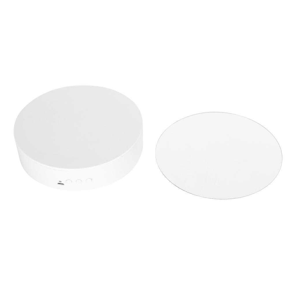 Rotating Display Stand 360 Degree Rotating Turntable Display Stand for Watch Jewelry White
