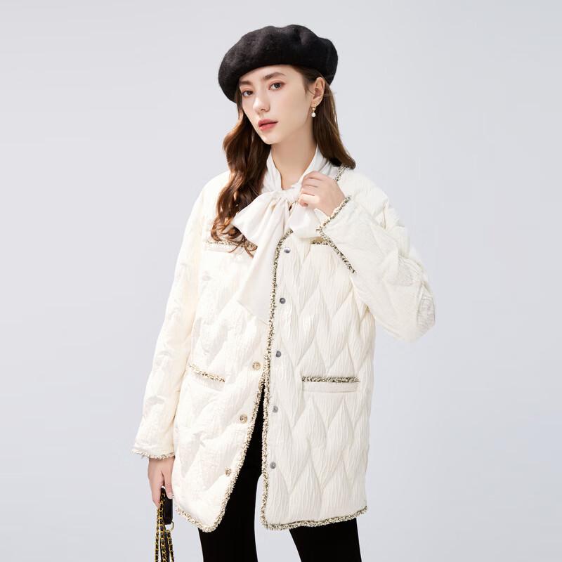 Qius Shui Yi Ren Women's Mid-Length V-Neck Down Jacket