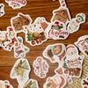 46Pcs/Box Christmas Stickers Santa Claus Elk Handmade Booklet DIY Decorative Sticker Sealing Stickers