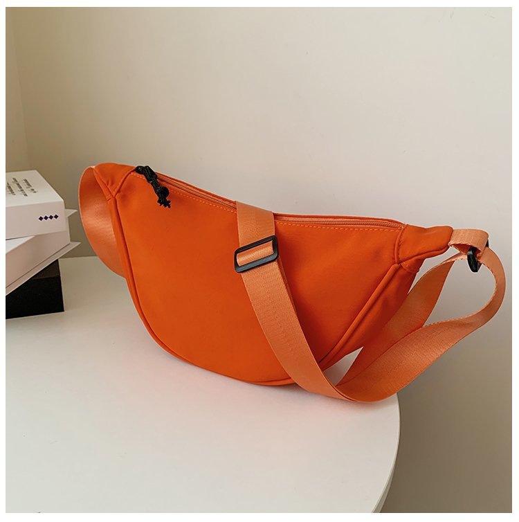 

2025 Новый тренд Сумка через плечо на одно плечо Сумка-пельмень Легкая Подмышечная Простая Холщовая сумка оранжевый