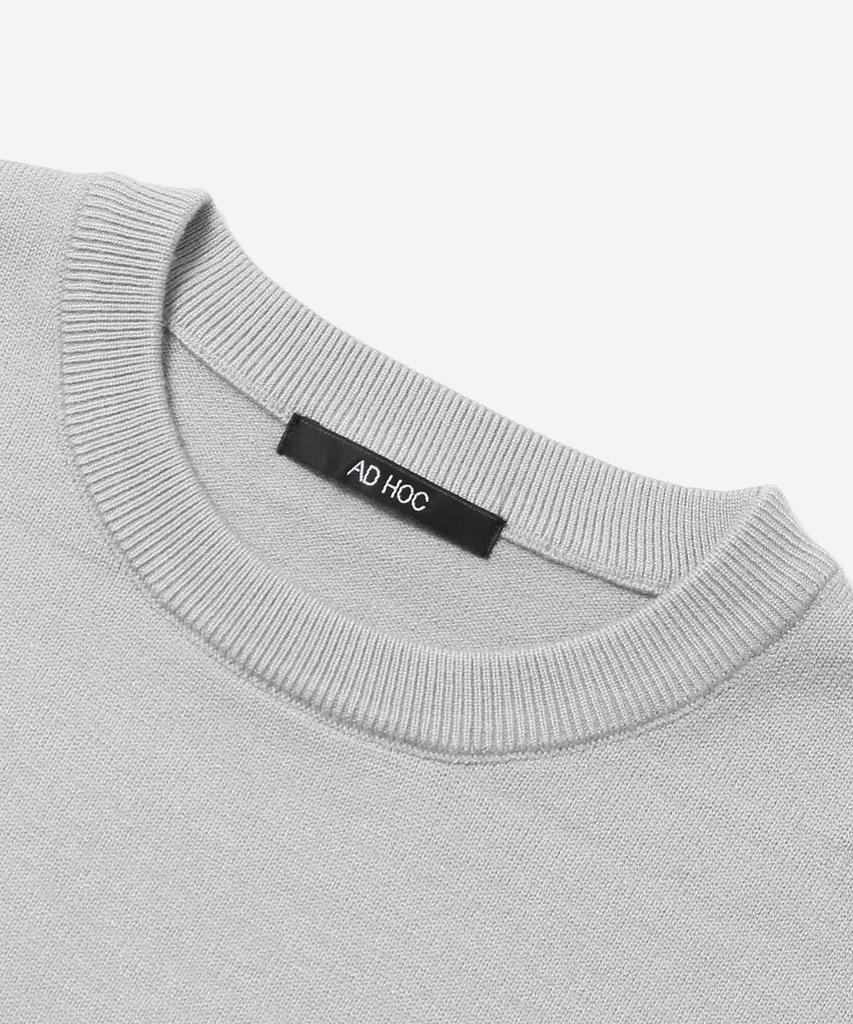 ADHOC Unisex Basic Round Neck Knit (Lt-Grey) (Hcalka3)