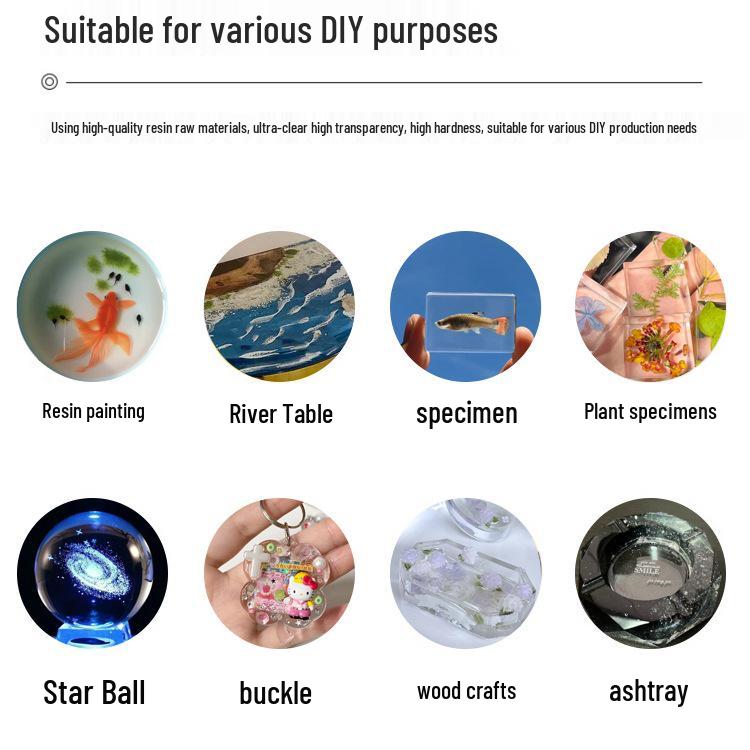 Epoxy Resin AB Glue - Crystal Hard Handmade Specimen & DIY Set