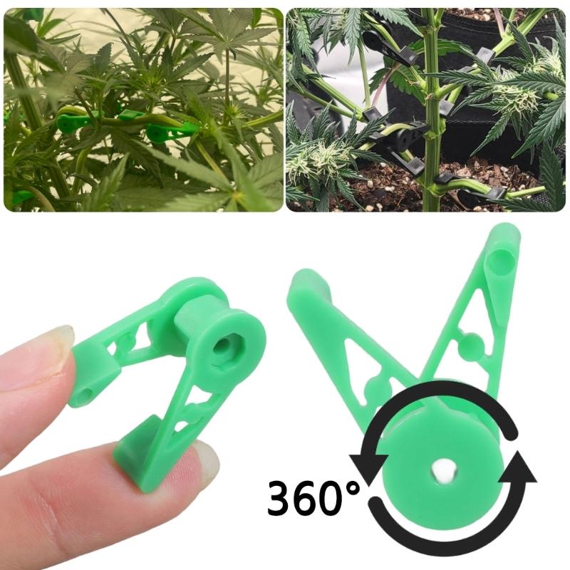 Gardening Training Clips Adjustable Plant Support System for Vine Vegetables 360 Degree Bendable Design Plastic Plant Clips