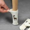 4pcs Floor Protector Christmas Furniture Sock Non Slip Table Feet Cap Chair Feet Socks  Christmas
