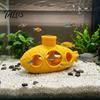 Fish Tank Stress Reducer 3D Printed Hollow Submarine Decorations, Aquarium Shrimp Hideout Ornament Ornament, Hiding Cave Shelter for Betta Lizards
