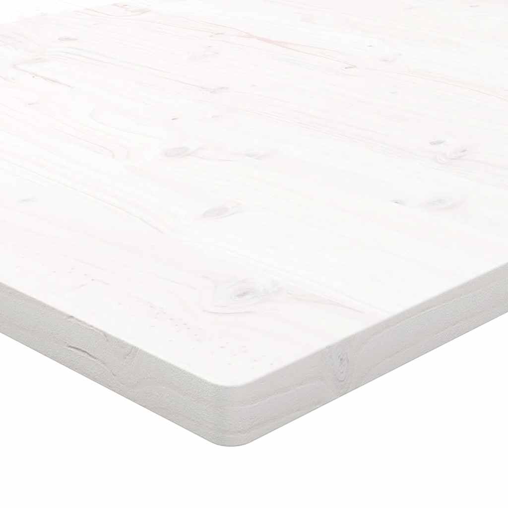 Desk Top, White, 80X40X2.5 Cm, Solid Pine Wood