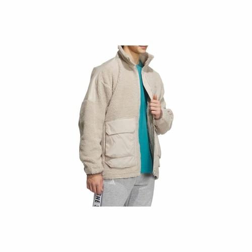 adidas Workwear Letter Print Long-Sleeve Outdoor Casual Jacket Unisex Beige