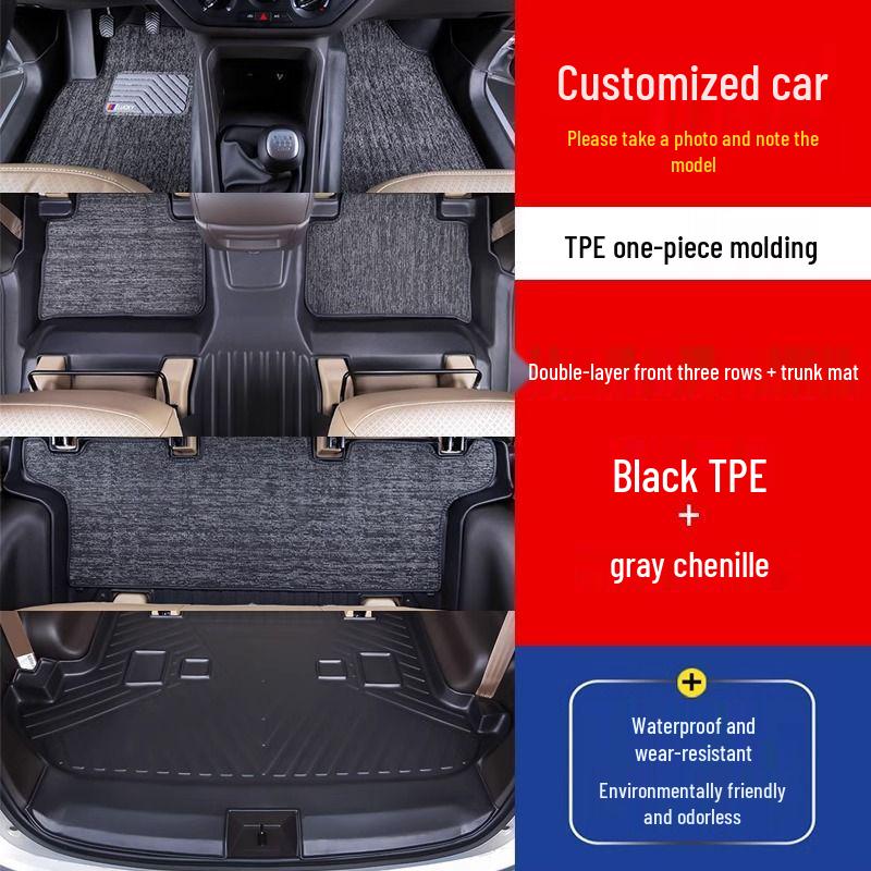 Durable TPE Floor Mat with Door Sill Protector for Changan CX70/CX70T.