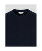 Binpolmen Textured Round Neck Long Sleeve T-Shirt Navy