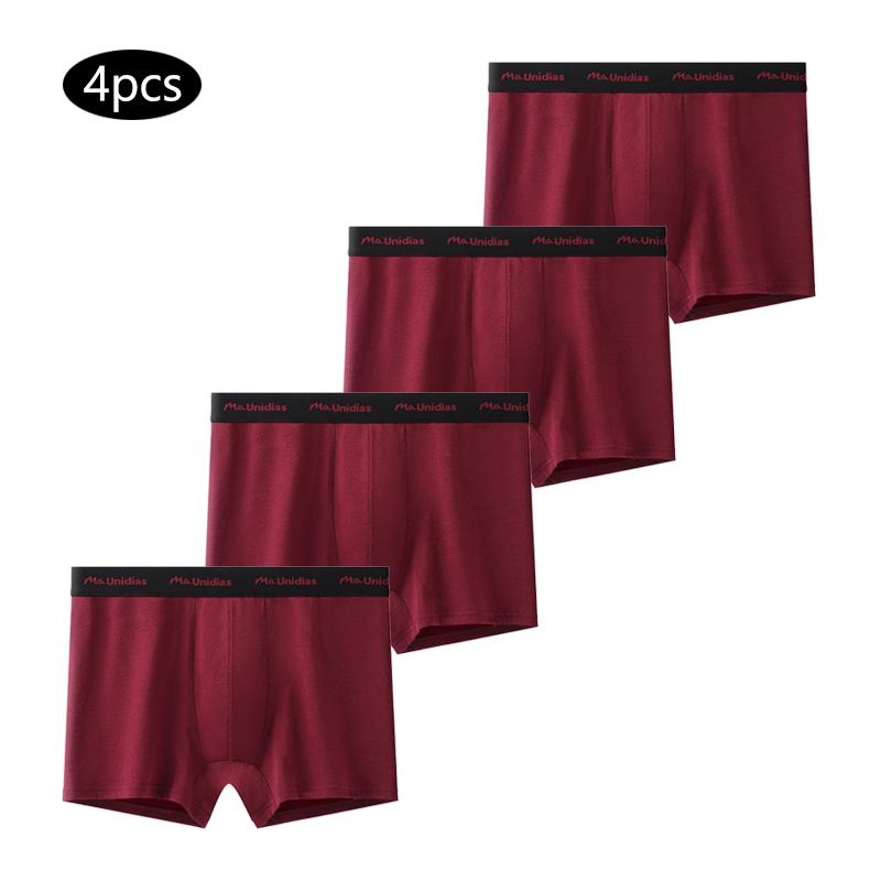4 Piece Men's Panties Cotton Boxers For Man Underwear Elastic webbing Mens Underpants Sexy Trunks Boxershorts Calecon