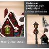 Christmas Village House Figurine with Led Light Festival Holiday