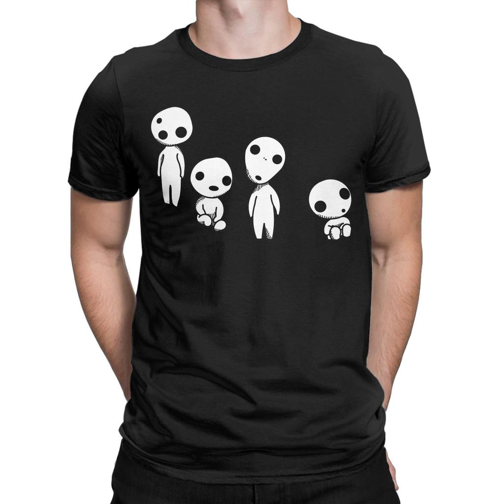 Kodama G-Ghiblis T-Shirt for Men Creative Cotton Tees Round Neck Short Sleeve T Shirt Summer Clothes