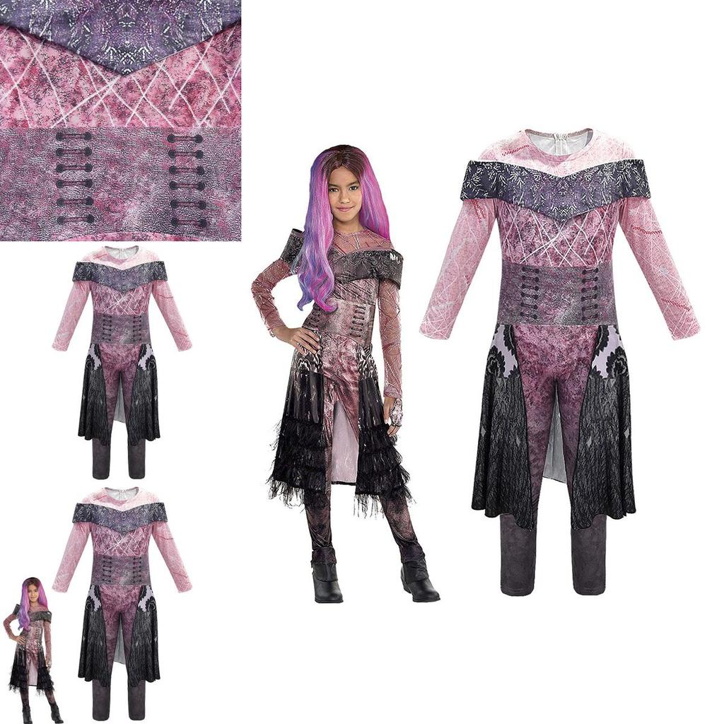 Stylish And Comfortable Descendants 3 Evil Audrey Kids Jumpsuit Fancy Dress Party Outfit