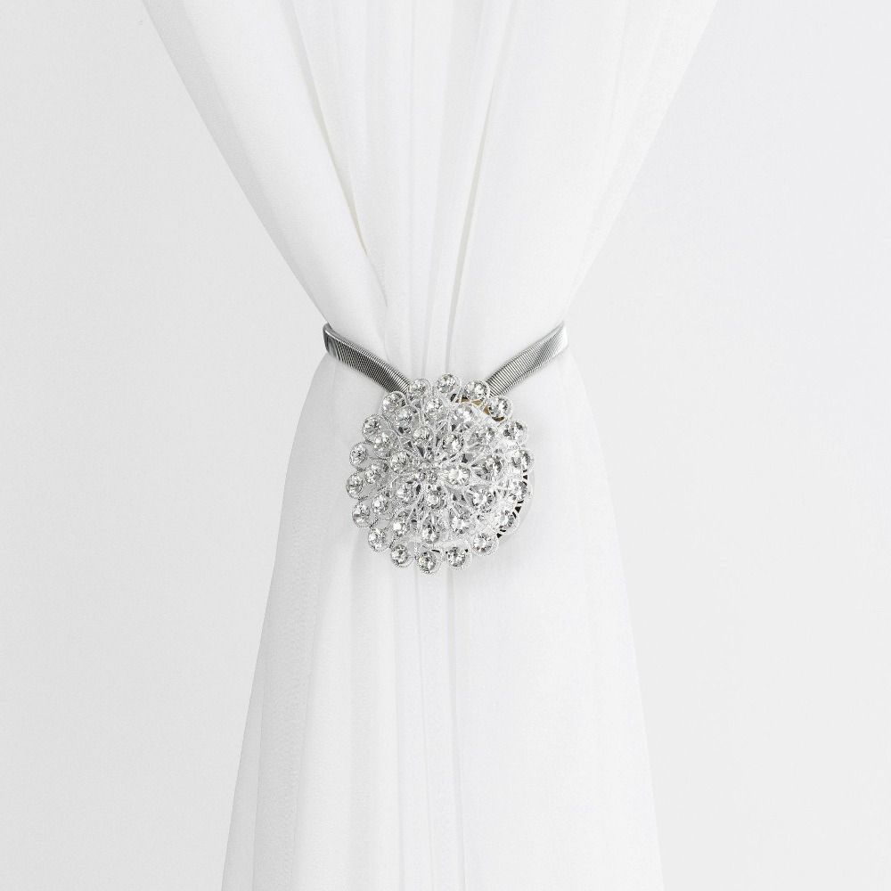 Funkelnde Kristall-Vorhang-Raffhalter Magnetverschluss Vorhang-Raffhalter Modernes Zuhause