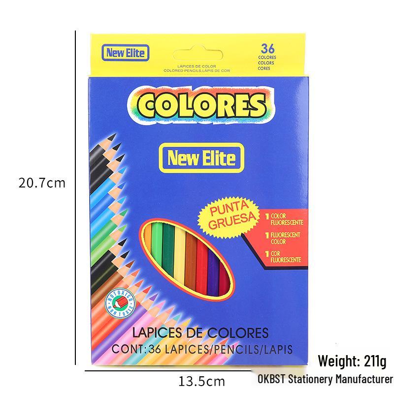 

Набор цветных карандашей на масляной основе для детей - Доступен в 12, 18, 24 и 36 цветах - Идеально подходит для рисования в начальной школе HB